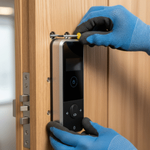 Electronic lock installation